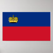Liechtenstein-Flagge Poster (Vorne)