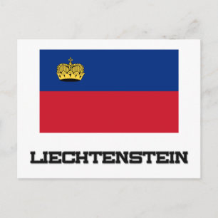 Liechtenstein-Flagge Postkarte