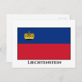 Liechtenstein-Flagge Postkarte (Vorne/Hinten)