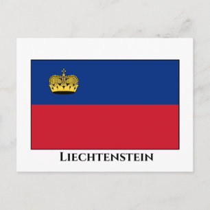 Liechtenstein-Flagge Postkarte