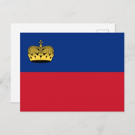 Liechtenstein-Flagge Postkarte (Vorne/Hinten)