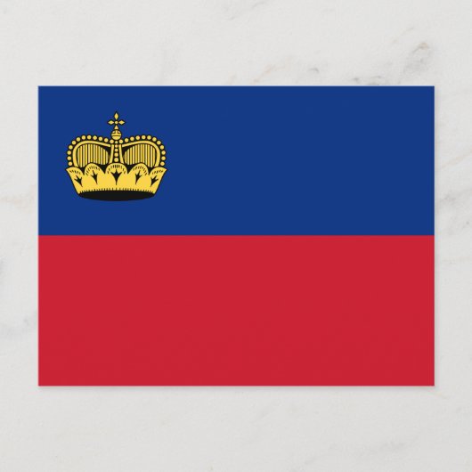 Liechtenstein-Flagge Postkarte (Vorderseite)