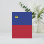 Liechtenstein-Flagge Postkarte (Stehend Vorderseite)