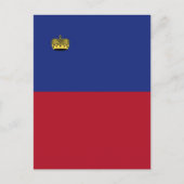 Liechtenstein-Flagge Postkarte (Vorderseite)