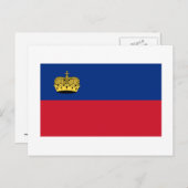 Liechtenstein-Flagge Postkarte (Vorne/Hinten)