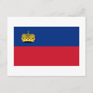 Liechtenstein-Flagge Postkarte
