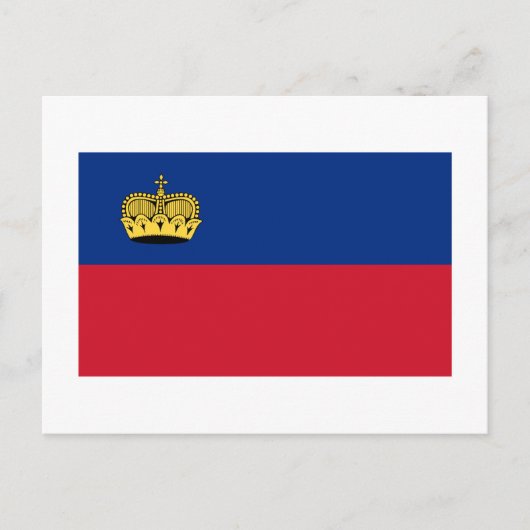 Liechtenstein-Flagge Postkarte (Vorderseite)