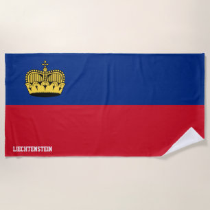 Liechtenstein-Flagge Prächtig Patriotisch Strandtuch