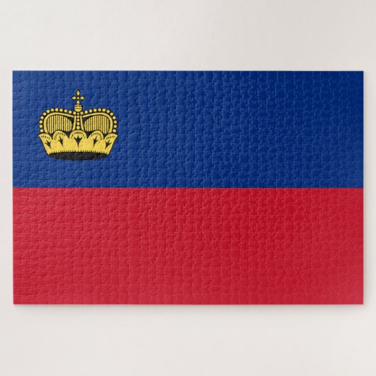 Liechtenstein-Flagge Puzzle (Horizontal)