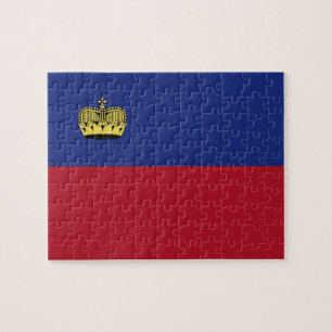 Liechtenstein-Flagge Puzzle