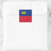Liechtenstein-Flagge Quadratischer Aufkleber (Tasche)