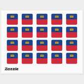 Liechtenstein-Flagge Quadratischer Aufkleber (Blatt)