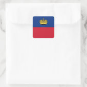 Liechtenstein-Flagge Quadratischer Aufkleber (Tasche)