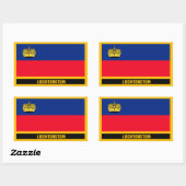 Liechtenstein-Flagge Rechteckiger Aufkleber (Blatt)