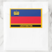 Liechtenstein-Flagge Rechteckiger Aufkleber (Tasche)