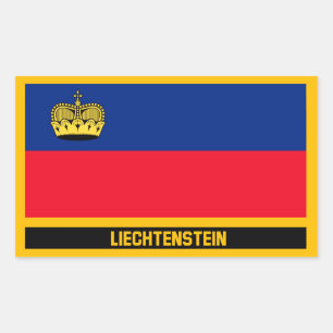 Liechtenstein-Flagge Rechteckiger Aufkleber