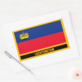 Liechtenstein-Flagge Rechteckiger Aufkleber (Umschlag)