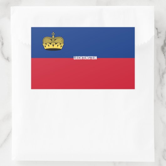 Liechtenstein-Flagge Rechteckiger Aufkleber (Tasche)