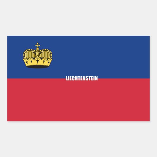 Liechtenstein-Flagge Rechteckiger Aufkleber (Vorderseite)