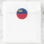 Liechtenstein-Flagge Runder Aufkleber (Tasche)