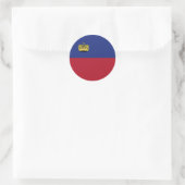 Liechtenstein-Flagge Runder Aufkleber (Tasche)