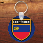 Liechtenstein-Flagge Schlüsselanhänger (Vorderseite)