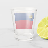 Liechtenstein-Flagge Schnapsglas (Rückseite)