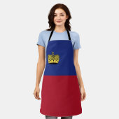 Liechtenstein-Flagge Schürze (Getragen)