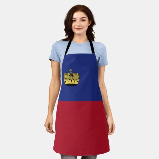 Liechtenstein-Flagge Schürze (Getragen)