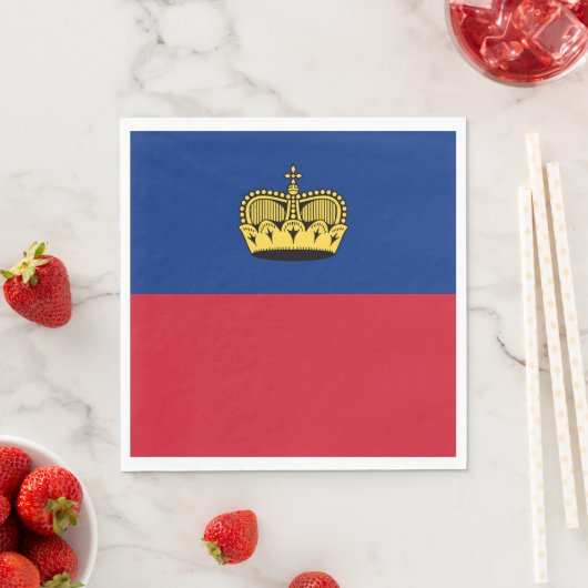 Liechtenstein-Flagge Serviette (Beispiel)