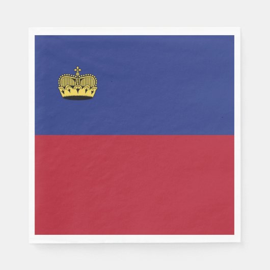 Liechtenstein-Flagge Serviette (Vorderseite)