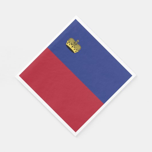 Liechtenstein-Flagge Serviette (Ecke)