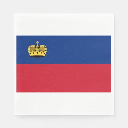 Liechtenstein-Flagge Serviette (Vorderseite)