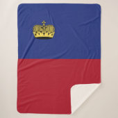 Liechtenstein-Flagge Sherpadecke (Vorderseite)