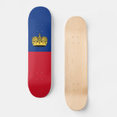 Liechtenstein-Flagge Skateboard (Vorderseite)