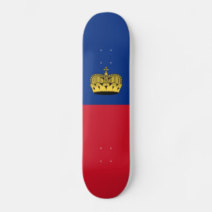 Liechtenstein-Flagge Skateboard
