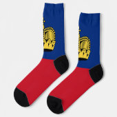 Liechtenstein-Flagge Socken (Linkes Detail)