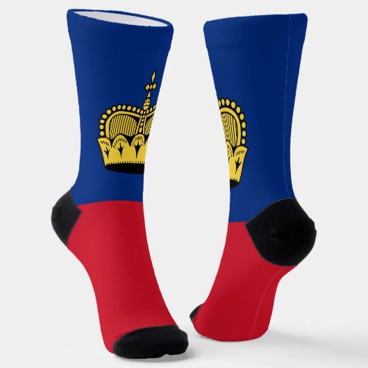 Liechtenstein-Flagge Socken (Gewinkelt)