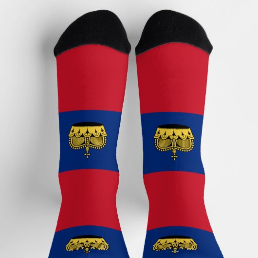 Liechtenstein-Flagge Socken (Oben)
