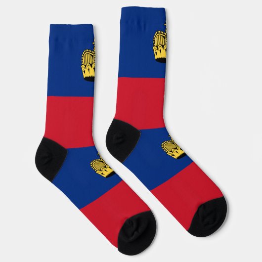 Liechtenstein-Flagge Socken (Rechts)