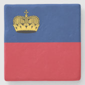 Liechtenstein-Flagge Steinuntersetzer (Vorderseite)