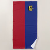 Liechtenstein-Flagge Strandtuch (Vorderseite)