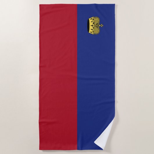 Liechtenstein-Flagge Strandtuch (Vorderseite)