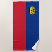 Liechtenstein-Flagge Strandtuch (Vorderseite)