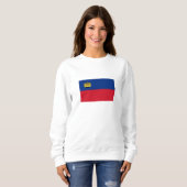 Liechtenstein-Flagge Sweatshirt (Vorne ganz)