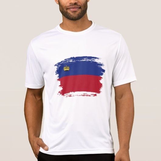 Liechtenstein-Flagge T-Shirt (Vorderseite)
