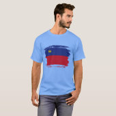Liechtenstein-Flagge T-Shirt (Vorne ganz)