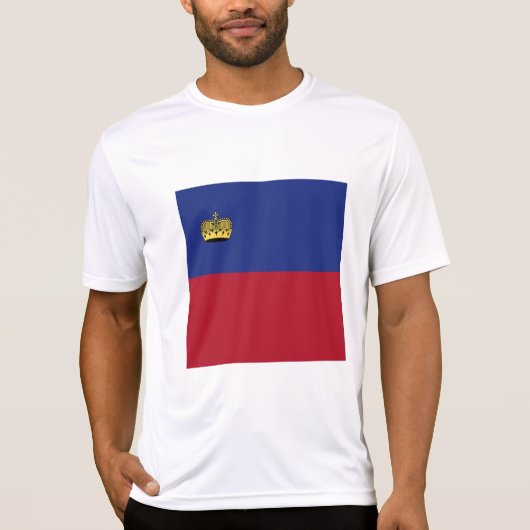 Liechtenstein-Flagge T-Shirt (Vorderseite)