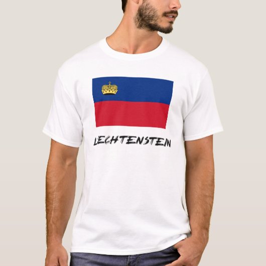 Liechtenstein-Flagge T-Shirt (Vorderseite)