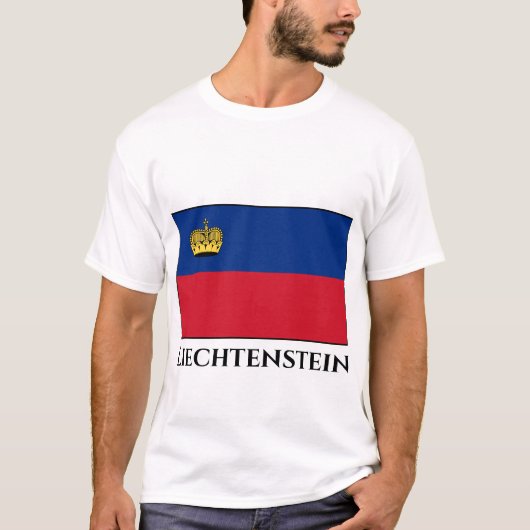 Liechtenstein-Flagge T-Shirt (Vorderseite)